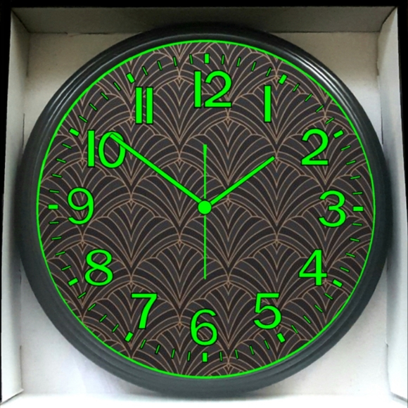 Mid-Century modern Furniture Inspired Glow In The Dark Retro Wall Clock New! - Picture 1 of 2